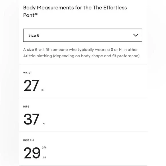 NWT Aritzia Wilfred The Effortless Pant™ Black in City Cashmere Size 6 - Picture 14 of 14